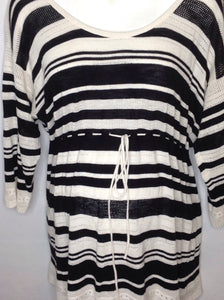 Size XL Motherhood Black Print Stripe Sweater