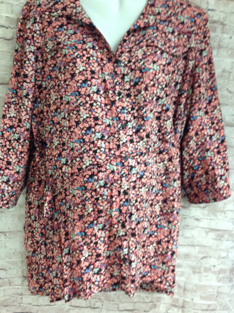 Size XL Oh Baby Black Floral Top