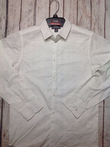 Size YLG VAN HEUSEN WHITE & BEIGE Button Up Shirt