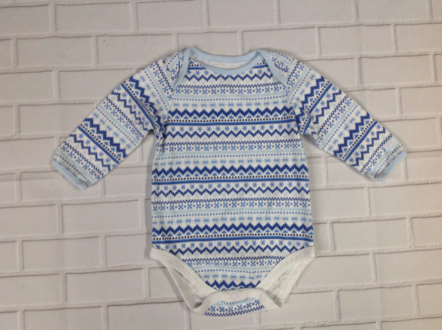 Small Wonders Blue & White Top
