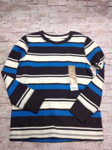 Sonoma BLUE & GRAY Stripe Top