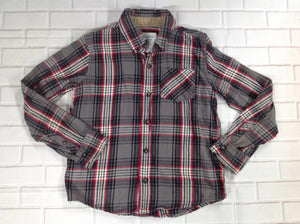 Sonoma GRAY PRINT Plaid Top