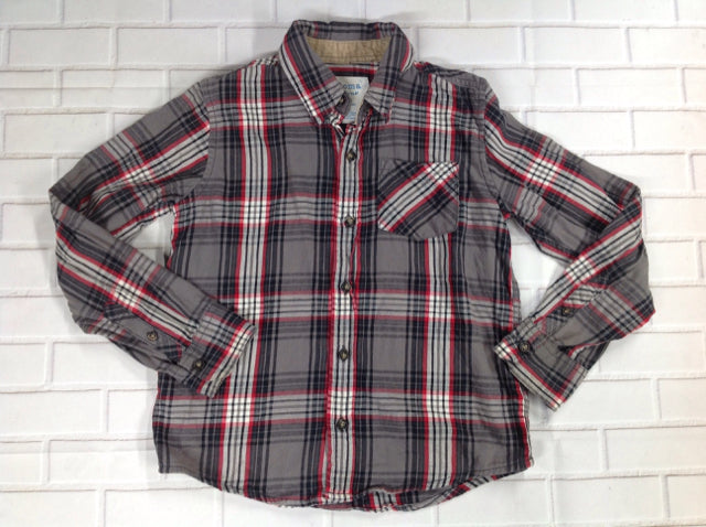 Sonoma GRAY PRINT Plaid Top
