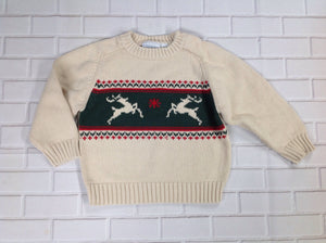 Sonoma TAN PRINT Reindeer Sweater