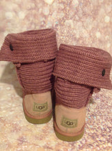 UGG Mauve (Pink) Cable Knit Boots Size 4