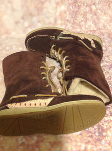 Sperry Brown & Pink Boots Size 6