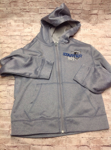 Starter Light Blue ZIP-UP WITH HOOD Top