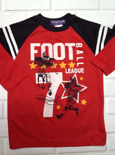 Street Line Red & Black Football Top