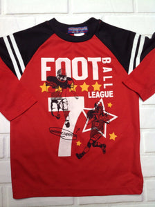 Street Line Red & Black Football Top