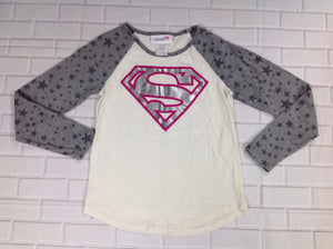 Super Girl CREAM PRINT Top