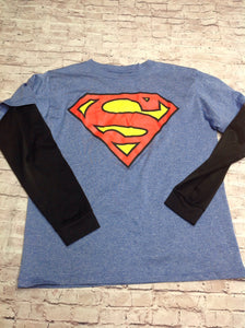 Superman BLUE & BLACK Superman Top