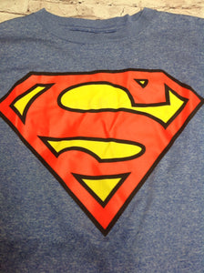 Superman BLUE & BLACK Superman Top