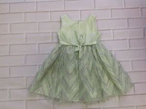 Sweet Heart Rose GREEN & SILVER Glitter Dress