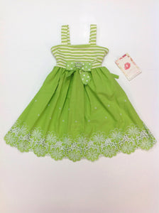 Sweet Heart Rose Green & White Dress