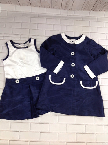 Sweet Heart Rose Navy & White Dress