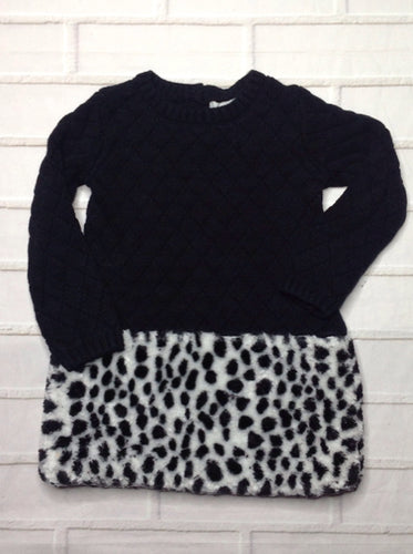 TAHARI Black & White LEOPARD PRINT Dress