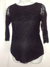 THREE SEASONS Black Lace Top