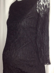 THREE SEASONS Black Lace Top
