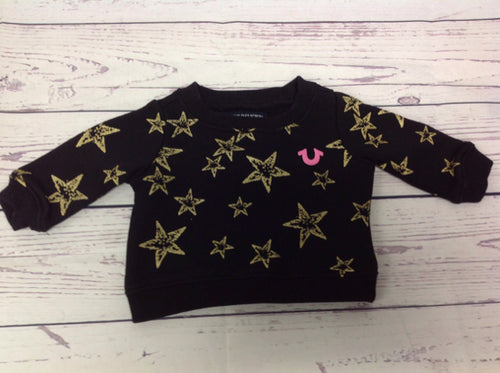 TRUE RELIGION Black Print Top