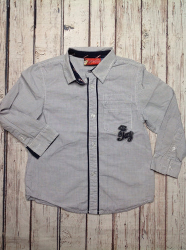 Taz Blue Print Checkered Top