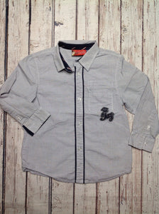 Taz Blue Print Checkered Top