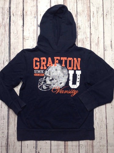 The Place BLUE & ORANGE PULLOVER HOODIE Top
