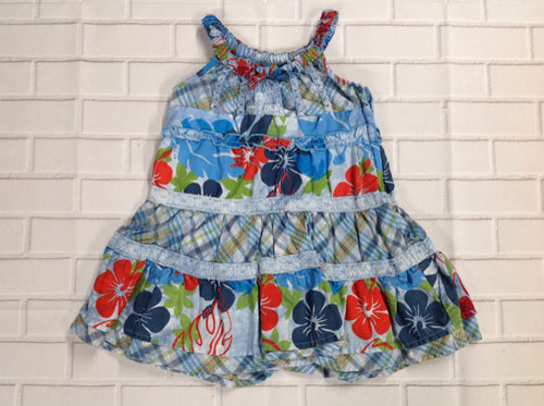 The Place Baby Blue & Red Dress