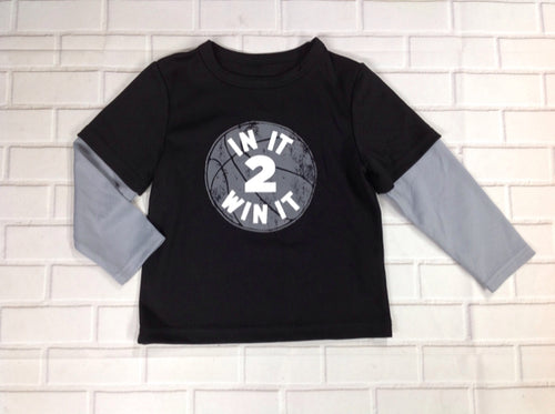 The Place Black & Gray Top