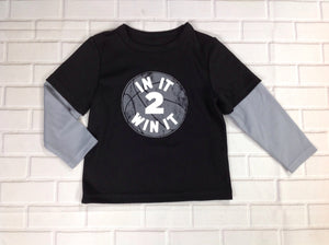 The Place Black & Gray Top