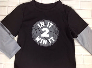 The Place Black & Gray Top