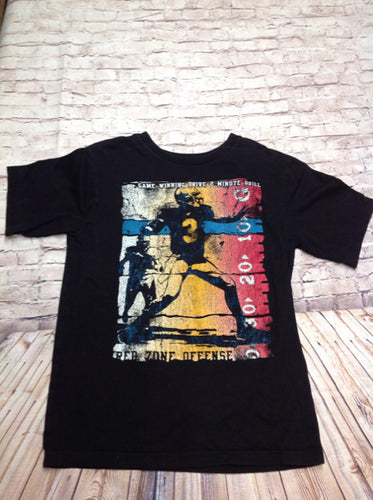 The Place Black Print Football Top