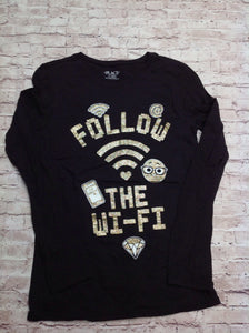 The Place Black Print Top