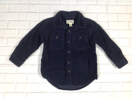 The Place Blue BUTTON UP Top