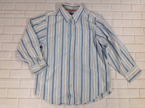 The Place Blue Print Stripe Top