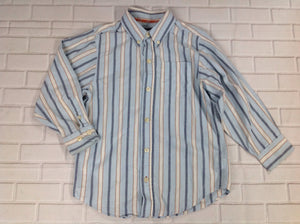 The Place Blue Print Stripe Top