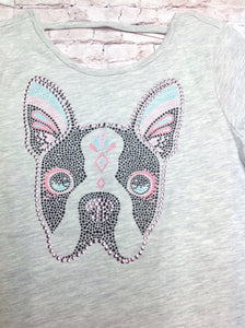 The Place GRAY PRINT Top