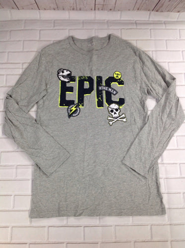 The Place GRAY PRINT Top