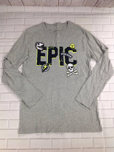 The Place GRAY PRINT Top