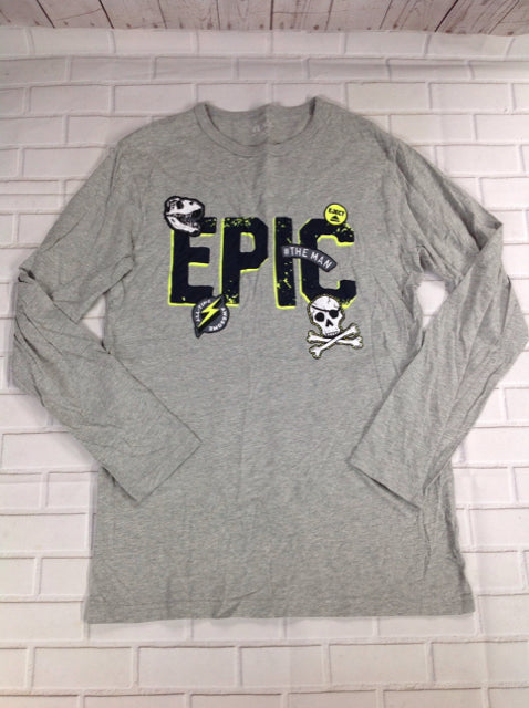 The Place GRAY PRINT Top