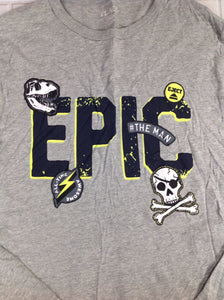The Place GRAY PRINT Top