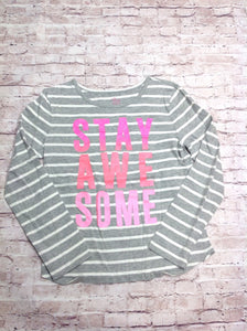 The Place Gray & Pink Top