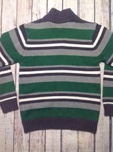 The Place Green & Gray Stripe Sweater