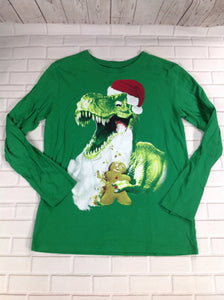The Place Green Print Christmas Top