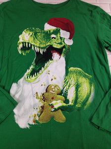 The Place Green Print Christmas Top