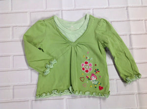 The Place Green Print Top