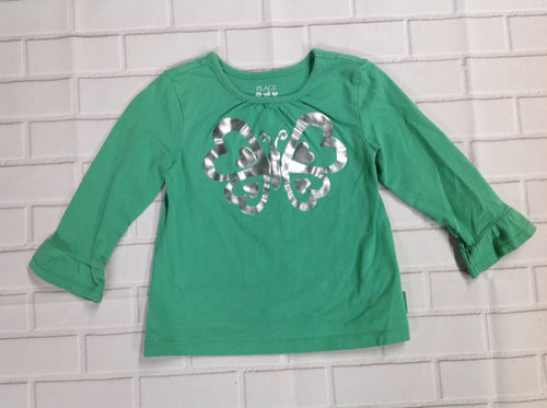 The Place Green Print Top