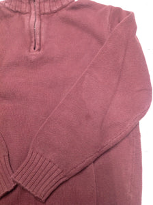 The Place Maroon Solid Sweater