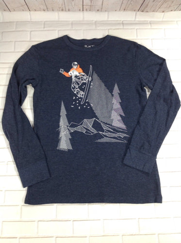 The Place Navy Print SKI Top