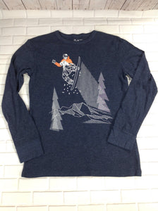 The Place Navy Print SKI Top