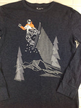 The Place Navy Print SKI Top